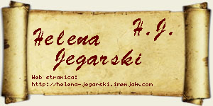 Helena Jegarski vizit kartica